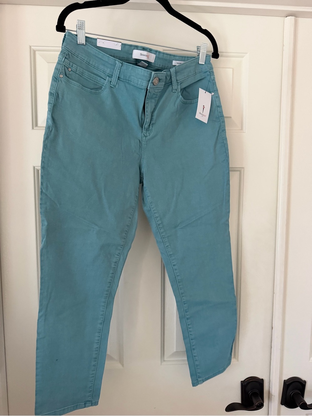 Skinnygirl Teal Cropped Jeans - Casual Slim Fit